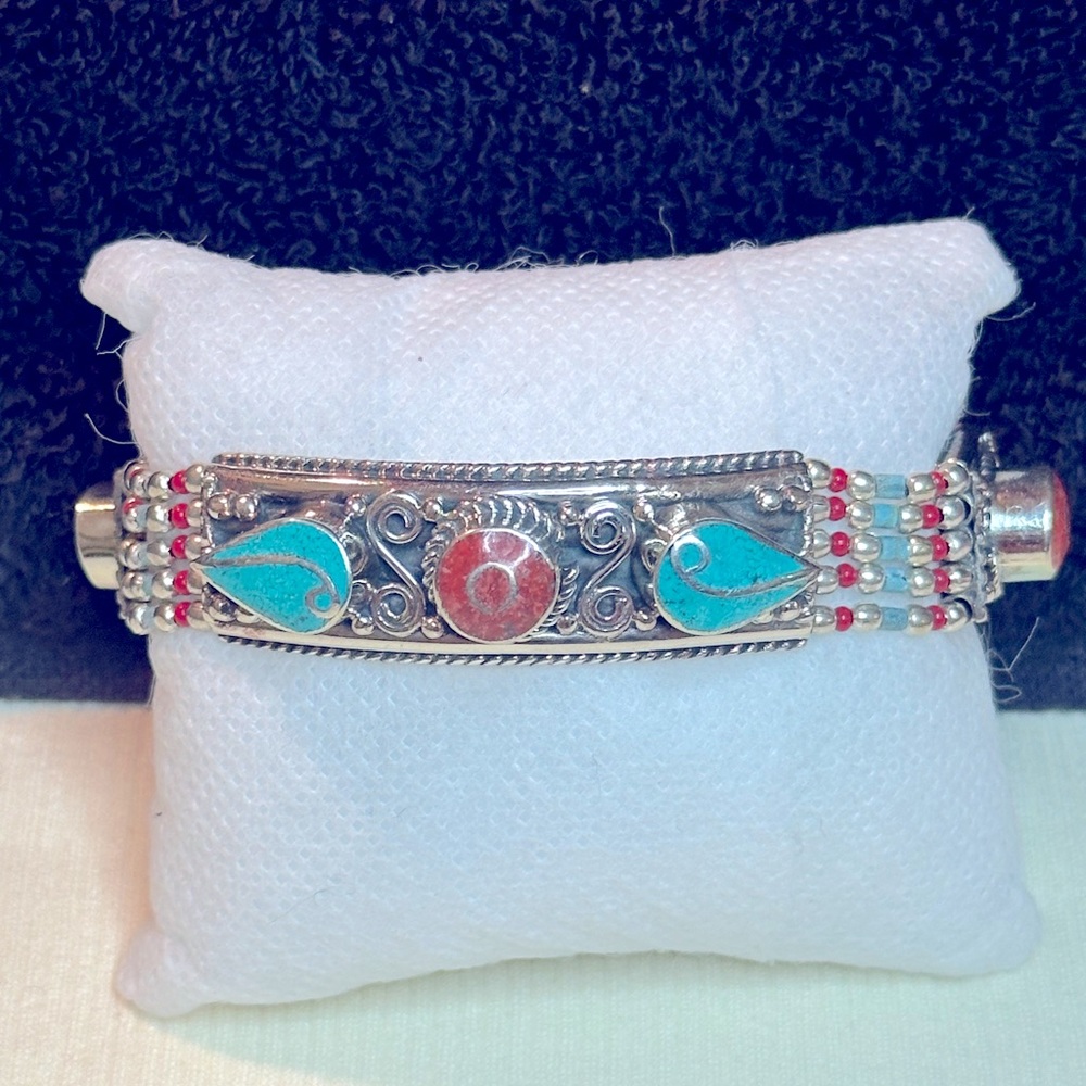 Coral & Turquoise Bracelet